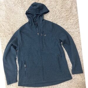 Southern Marsh Fleece Full Zip Hoodie Jacket Teal Mens Medium Duck Logo Outdoor‎